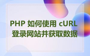PHP 如何使用 cURL 登录网站并获取数据
