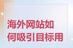 海外网站如何吸引目标用户
