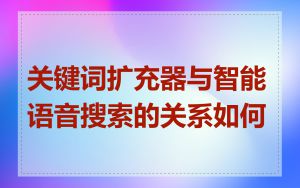 关键词扩充器与智能语音搜索的关系如何