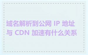 域名解析到公网 IP 地址与 CDN 加速有什么关系