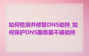 如何检测并修复DNS劫持_如何保护DNS服务器不被劫持