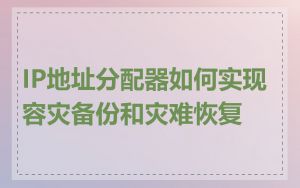 IP地址分配器如何实现容灾备份和灾难恢复