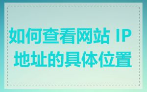 如何查看网站 IP 地址的具体位置