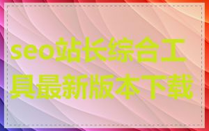 seo站长综合工具最新版本下载