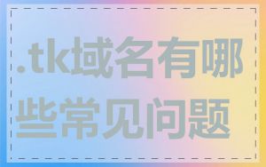 .tk域名有哪些常见问题