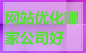 网站优化哪家公司好