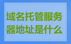 域名托管服务器地址是什么
