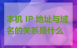 本机 IP 地址与域名的关系是什么