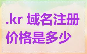 .kr 域名注册价格是多少