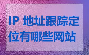 IP 地址跟踪定位有哪些网站