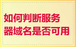 如何判断服务器域名是否可用