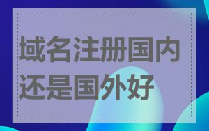 域名注册国内还是国外好