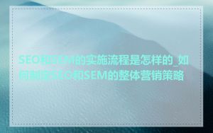 SEO和SEM的实施流程是怎样的_如何制定SEO和SEM的整体营销策略