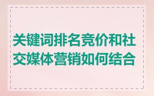 关键词排名竞价和社交媒体营销如何结合