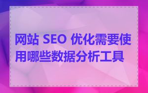 网站 SEO 优化需要使用哪些数据分析工具