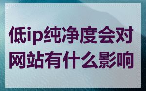低ip纯净度会对网站有什么影响