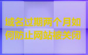 域名过期两个月如何防止网站被关闭