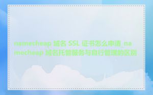 namecheap 域名 SSL 证书怎么申请_namecheap 域名托管服务与自行管理的区别