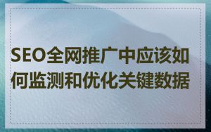SEO全网推广中应该如何监测和优化关键数据