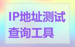 IP地址测试查询工具