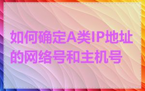 如何确定A类IP地址的网络号和主机号