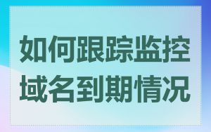 如何跟踪监控域名到期情况