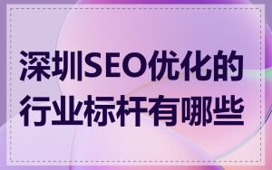 深圳SEO优化的行业标杆有哪些