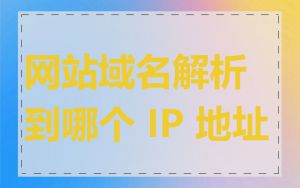 网站域名解析到哪个 IP 地址