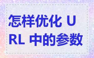 怎样优化 URL 中的参数