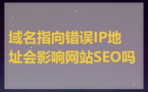 域名指向错误IP地址会影响网站SEO吗