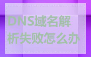 DNS域名解析失败怎么办
