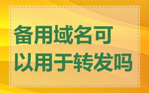 备用域名可以用于转发吗