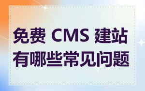 免费 CMS 建站有哪些常见问题