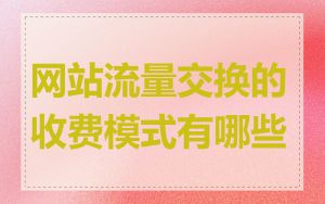网站流量交换的收费模式有哪些
