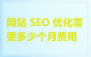 网站 SEO 优化需要多少个月费用