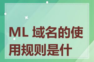ML 域名的使用规则是什么