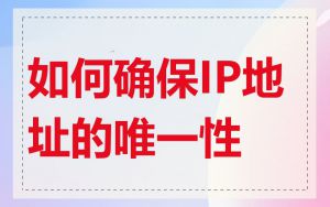如何确保IP地址的唯一性
