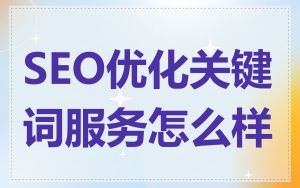 SEO优化关键词服务怎么样