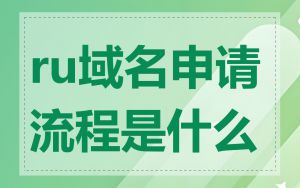 ru域名申请流程是什么
