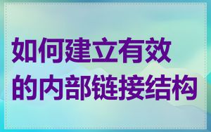 如何建立有效的内部链接结构