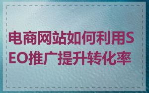 电商网站如何利用SEO推广提升转化率