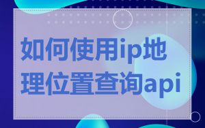 如何使用ip地理位置查询api