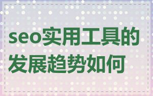 seo实用工具的发展趋势如何