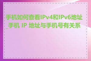 手机如何查看IPv4和IPv6地址_手机 IP 地址与手机号有关系吗