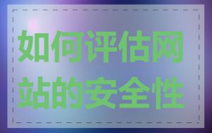 如何评估网站的安全性