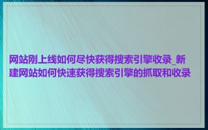 网站刚上线如何尽快获得搜索引擎收录_新建网站如何快速获得搜索引擎的抓取和收录