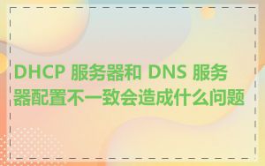 DHCP 服务器和 DNS 服务器配置不一致会造成什么问题