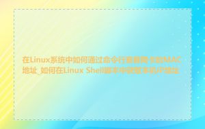 在Linux系统中如何通过命令行查看网卡的MAC地址_如何在Linux Shell脚本中获取本机IP地址