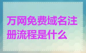 万网免费域名注册流程是什么
