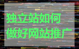 独立站如何做好网站推广